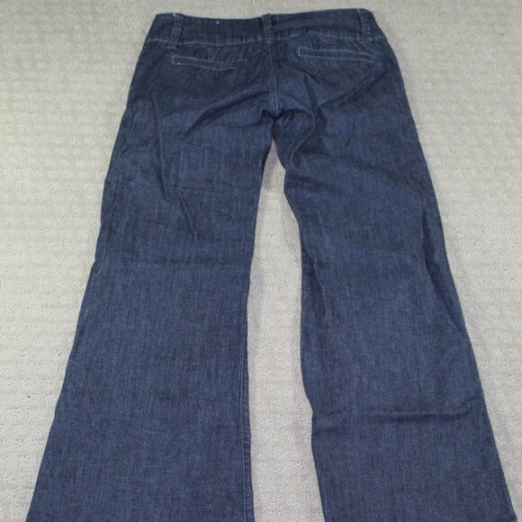 Vintage Contempo Size 7 Low Rise Flared Leg Blue Jeans - Picture 2 of 6